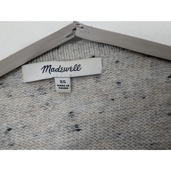 Madewell Donegal Kent Cardigan Sweater Speckled Open Front Long Line Women's XS - Picture 2 of 7
